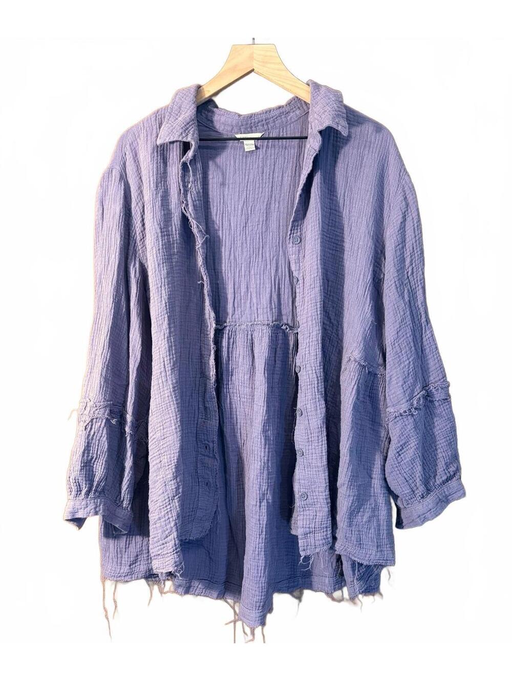 Cato Women's Slouchy Button Up Long Sleeve - woman’s XL